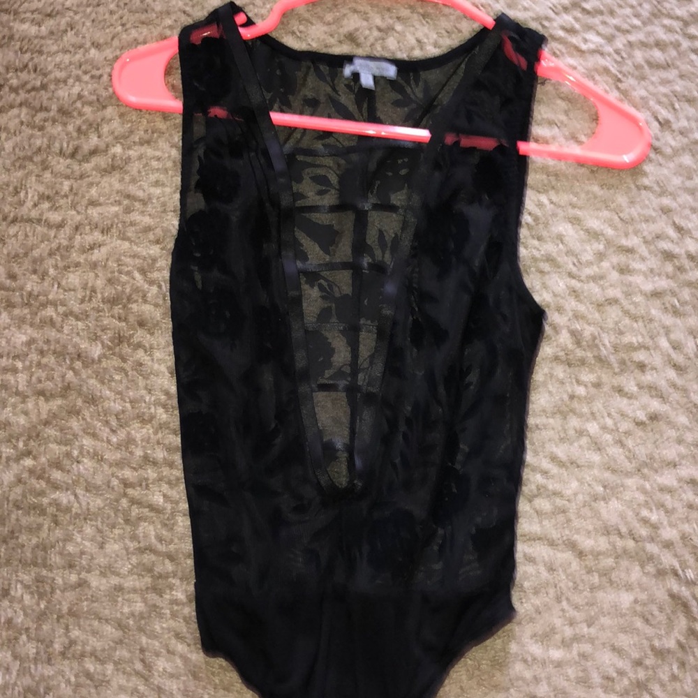 Black lace bodysuit